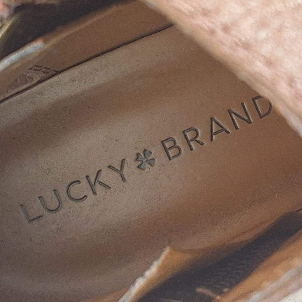LUCKY BRAND BASEL BOOTIES 7.5 Burnished Brown Leather - Picture 10 of 14